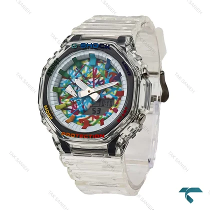 ساعت جیشاک GA2100 مردانه شیشه ای صفحه آبرنگ G-Shock-5814-G