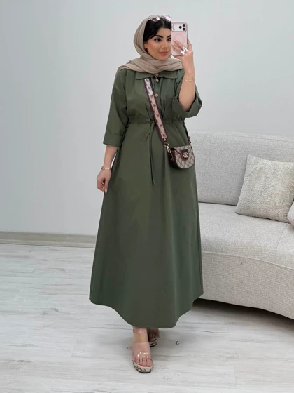 پیراهن لینن سالومه کد 435