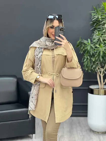 مانتو ژیله دار بغل سه دکمه