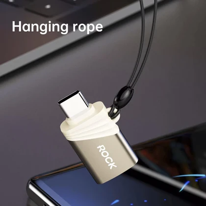 تبدیل و اوتی‌جی USB به تایپ‌سی راک مدل ROCK L12
