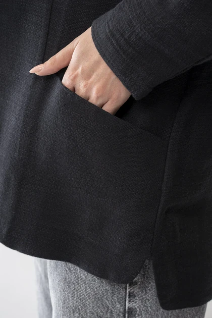 مانتو جیب‌دار لینن زنانه