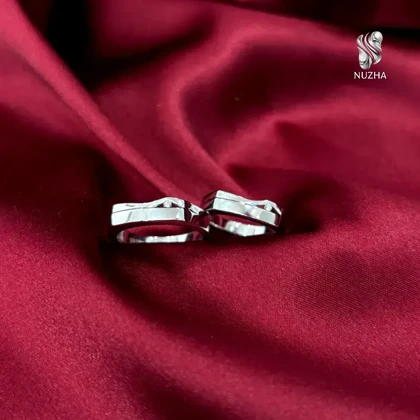 حلقه ست نقره زنانه ومردانه کدhs1039