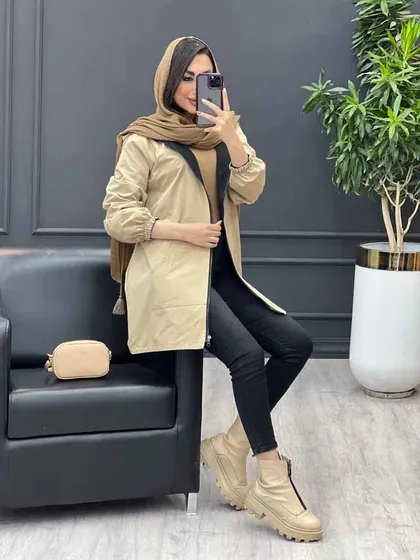 بارانی دورو کمر دار