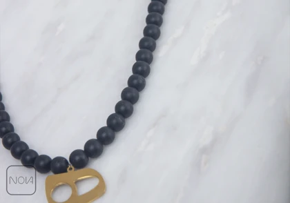 گردنبند مردانه سنگی نیمانی