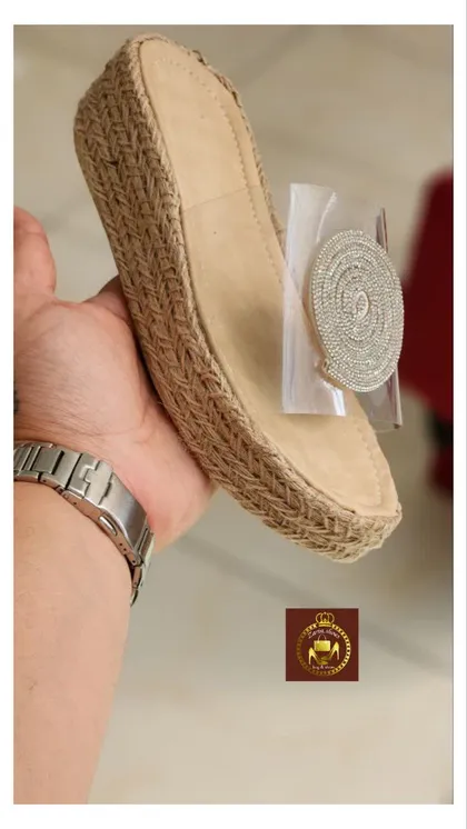 صندل لژدار کنفی طلقی نگینی زنانه