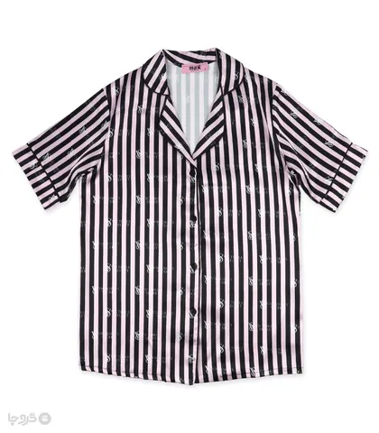 ست لباس خواب راحتی شلوارک و بلوز ساتن anamax آنامکث کد 025 طرح Victoria's Secret