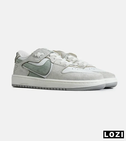 کفش مردانه و زنانه سفید طوسی سبز NIKE AIR JORDAN مدل 7745