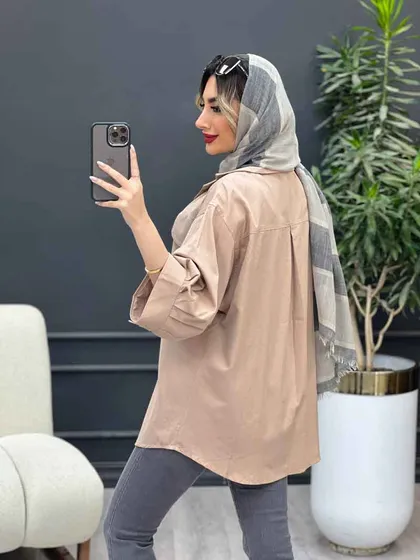 مانتو کتان شومیزی دلسا