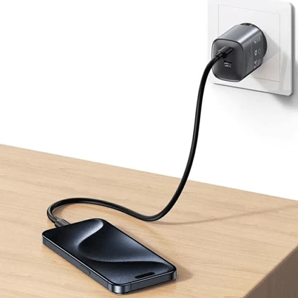 شارژر دیواری فست دو پورت تایپ سی 45 وات یوسامز CC305 T66