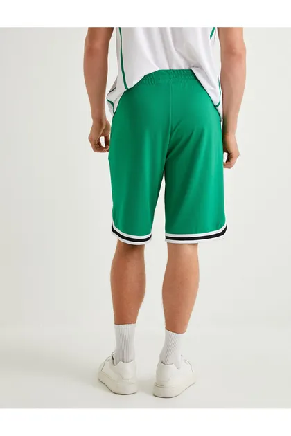 شعار شلوارک بسکتبال چاپ شده کمر الاستیک 4SAM40086MK