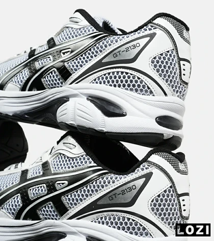 کفش کتانی بزرگ پا سفید مشکی ASICS GT 2130