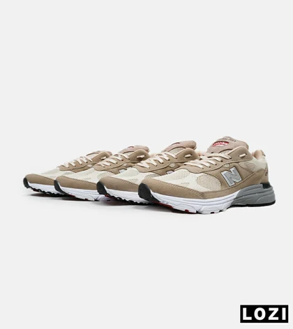 کفش کتانی بزرگ پا قهوه ای طوسی NEW BALANCE 993
