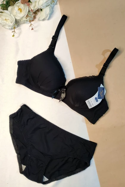 ست شورت و سوتین نخی فانتزی با رنگ‌بندی( پاستلی) - مدل( کبریتی)