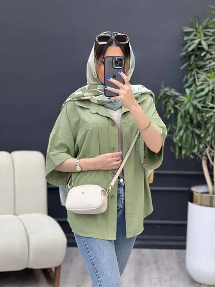 شومیز دو جیب پایین هلال