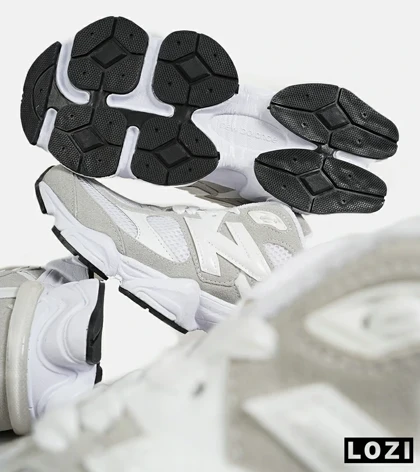 کفش کتانی مردانه و زنانه سفید طوسی NEW BALANCE 9060
