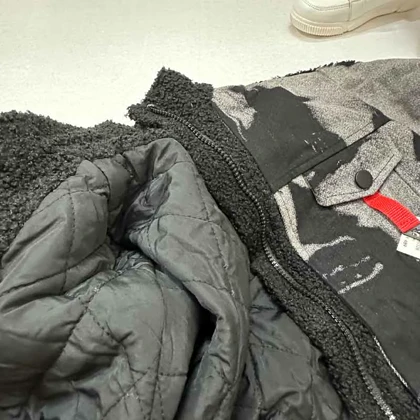 کت تک بچه گانه ترکیب کتان و تدی مشکی