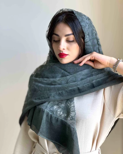 روسری پیچک رنگ سبز