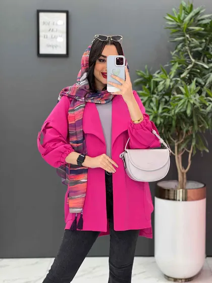 مانتو آستین کش جیب پیله