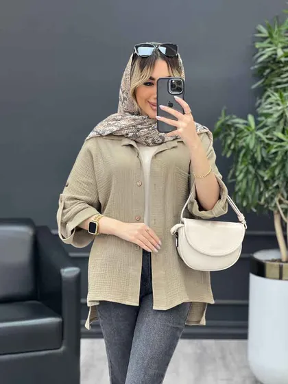 مانتو تک جیب آستین پاگن