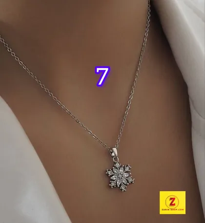 گردنبند زنانه زنانه نگین‌دار طرح جواهر
