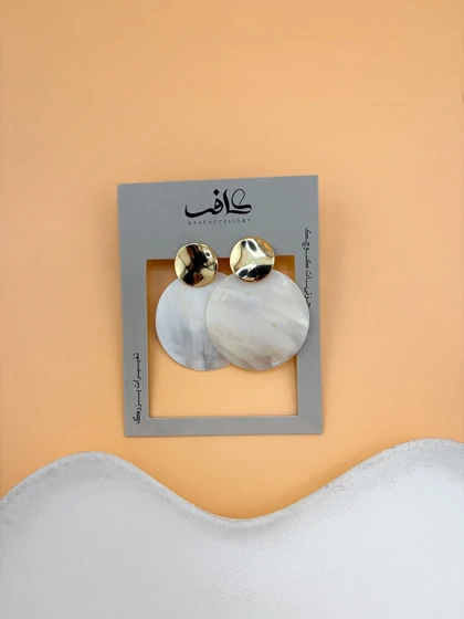 گوشواره دایره صدفی