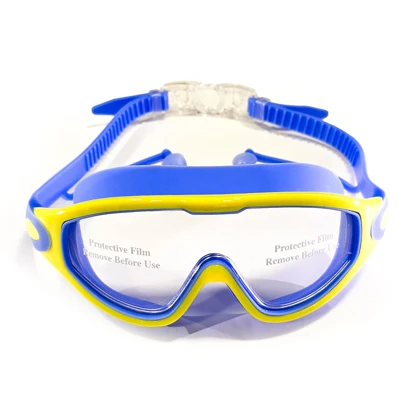 عینک شنا فرم بزرگ سیلیکونی حرفه ای در رنگ بندی