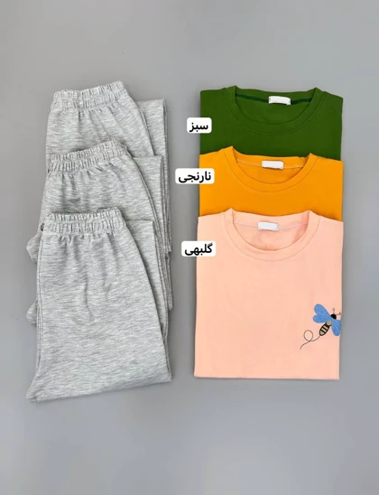 ست تیشرت و شلوار راحتی سنجاقک کد 4925