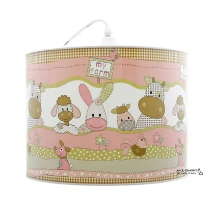 لوستر آباژور و ساعت طرح پیتر صورتی KIMKIM