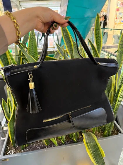 کیف کتان زنانه دستی و دوشی ترانه