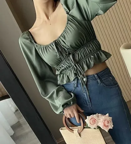 بلوز ساتن طبقه‌ای