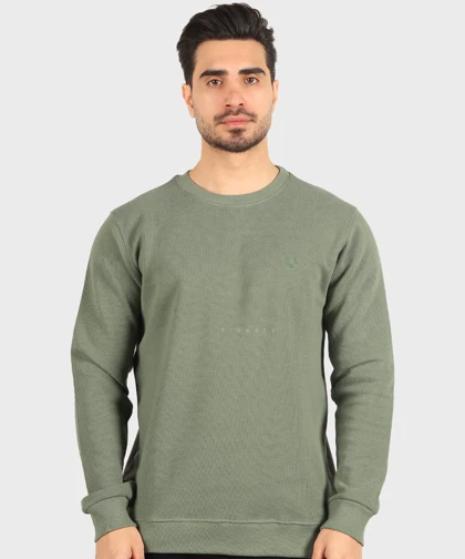 تیشرت آستین بلند مردانه بافت ریز 4416