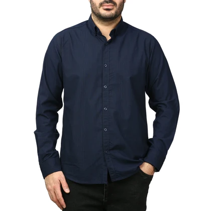 پیراهن آستین بلند لینن مردانه مدل 6105910