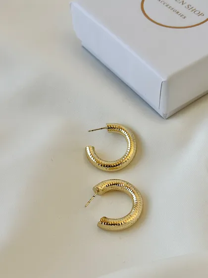 گوشواره حلقه‌ای تراش‌دار