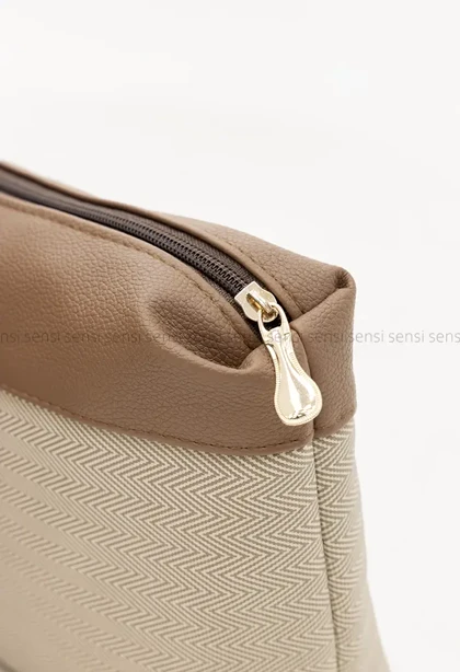 کیف چرم مغزی دوزی تک دسته کد1004693