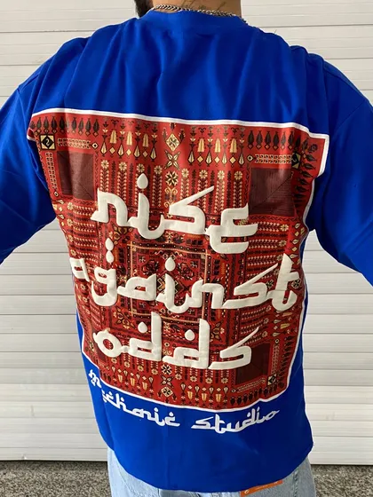 تیشرت ARABIC طرح دار رنگ ابی