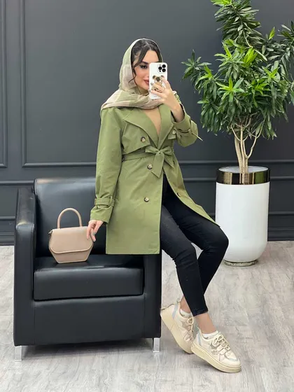 بارانی ژیله دکمه دار