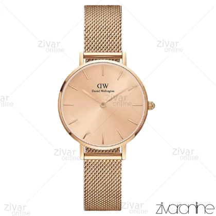 ساعت دنیل ولینگتون زنانه تمام رزگلد بند حصیری 103909