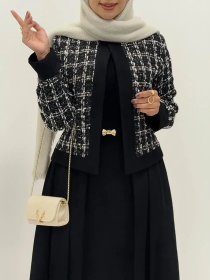 3805-کت و دامن شنل