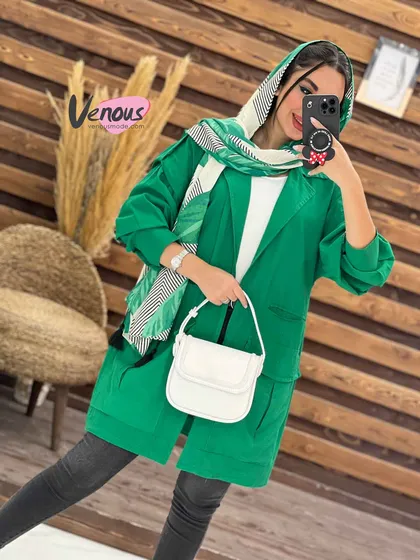 مانتو جیب پیله آستین دکمه