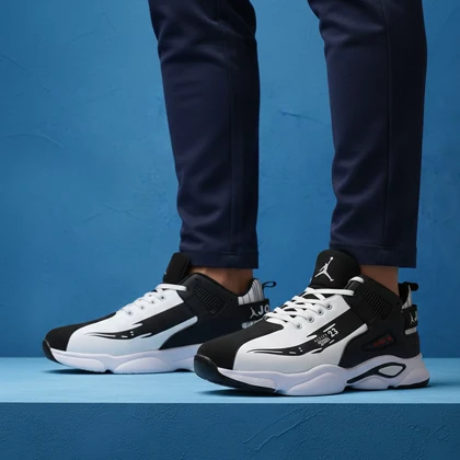 کفش ورزشی مردانه jordan سفید مشکی مدل 23