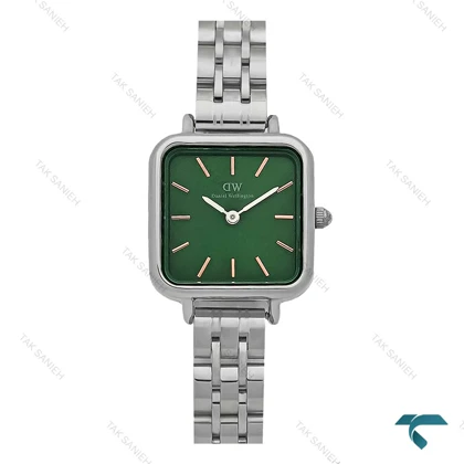ساعت زنانه دنیل ولینگتون مربعی سیلور صفحه سبز DW-8930-L
