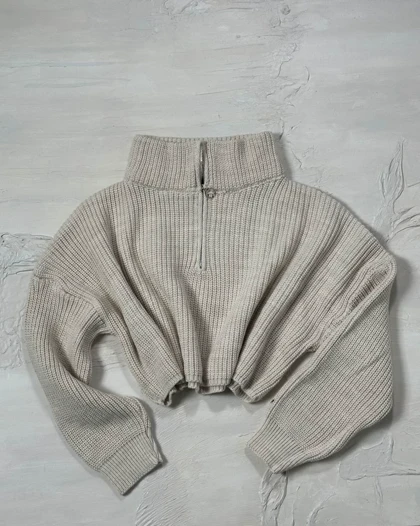 کراپ بافت نیم زیپ کد 150089