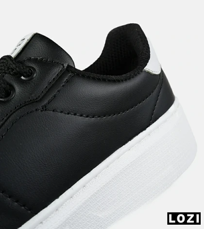 کفش کتانی مردانه مشکی سفید BERSHKA مدل 7597