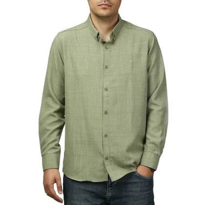 پیراهن آستین بلند لینن مردانه برند مد مدل 1410592