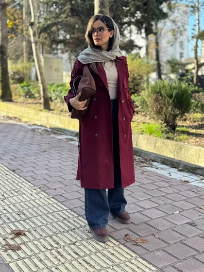 ترنچ کت بارانی آستردار شیدا