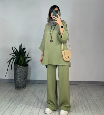 ست مانتو و شلوار گلیان