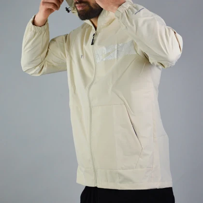 سویشرت بادگیر اسپرت نایک مدل Dri Fit-H00718 شیری