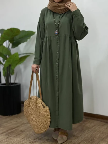 مانتو بلند لینن یاس 1