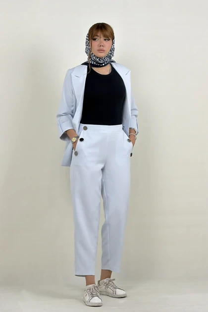 شلوار زنانه جیب دکمه مازراتی