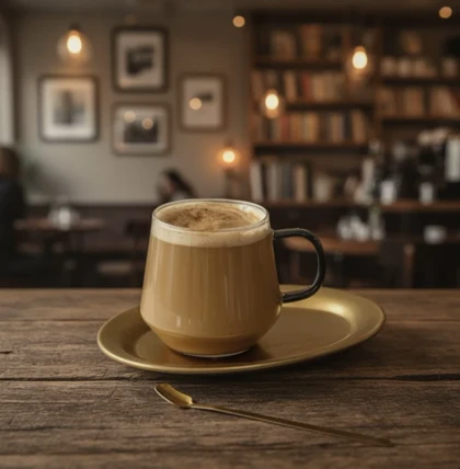 لیوان چای خوری دسته رنگی 400 میل